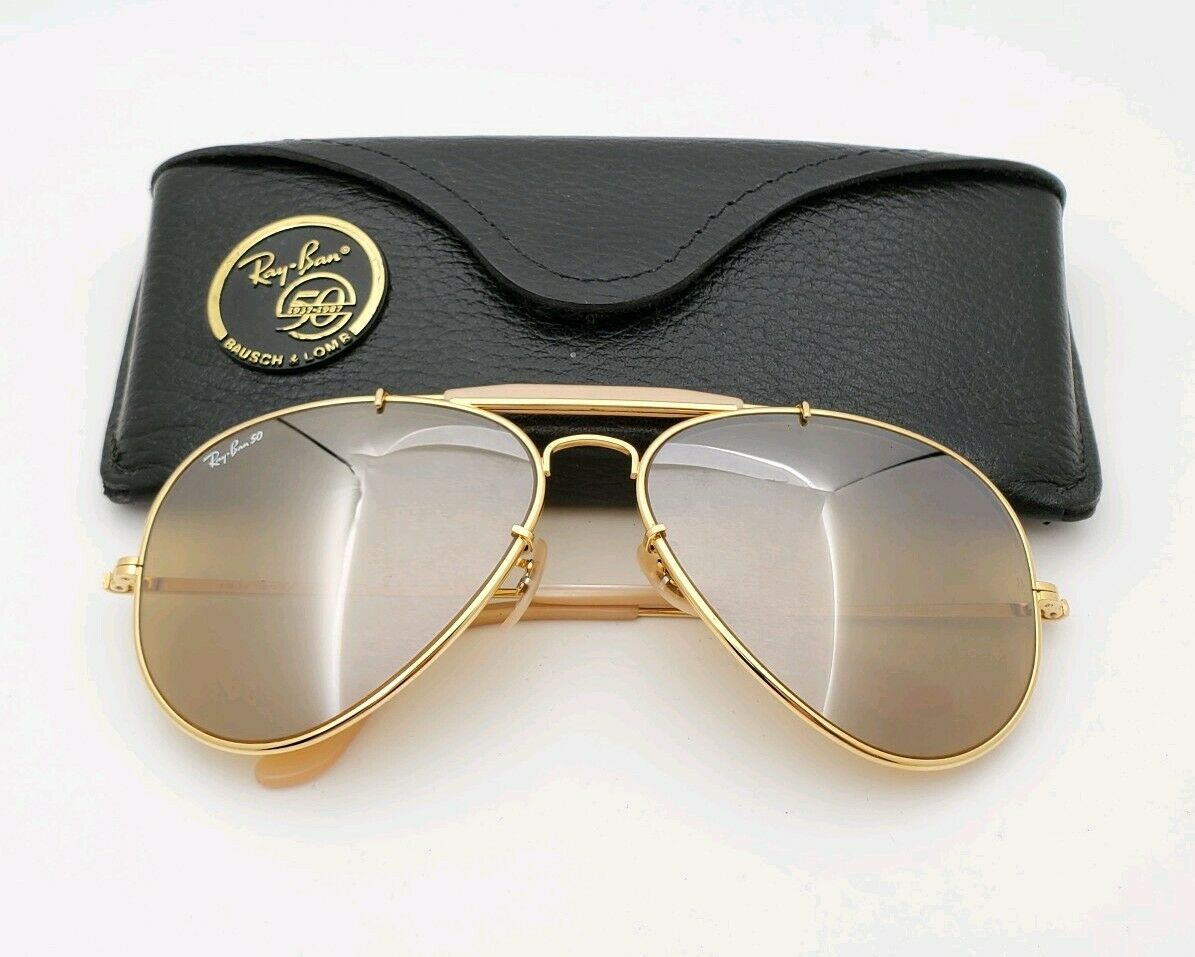 1987 Ray-Ban B&L Gold The General 50th Anniversary Aviator Sunglass 4.jpg