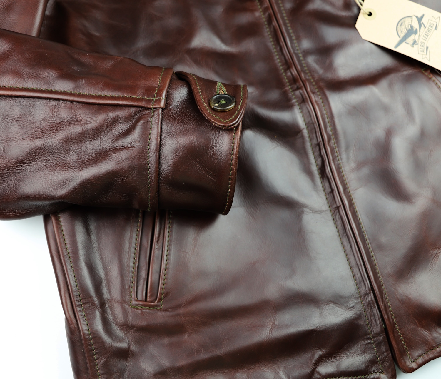 Aero 1930s Half Belt Brown CXL Steerhide C7S button cuff.jpg