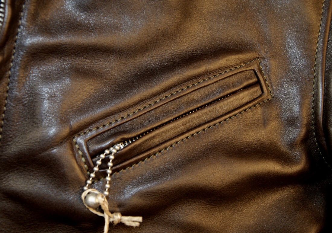 Aero 1930s Half Belt Dark Seal Vicenza Horsehide DL8 chest pocket.jpg