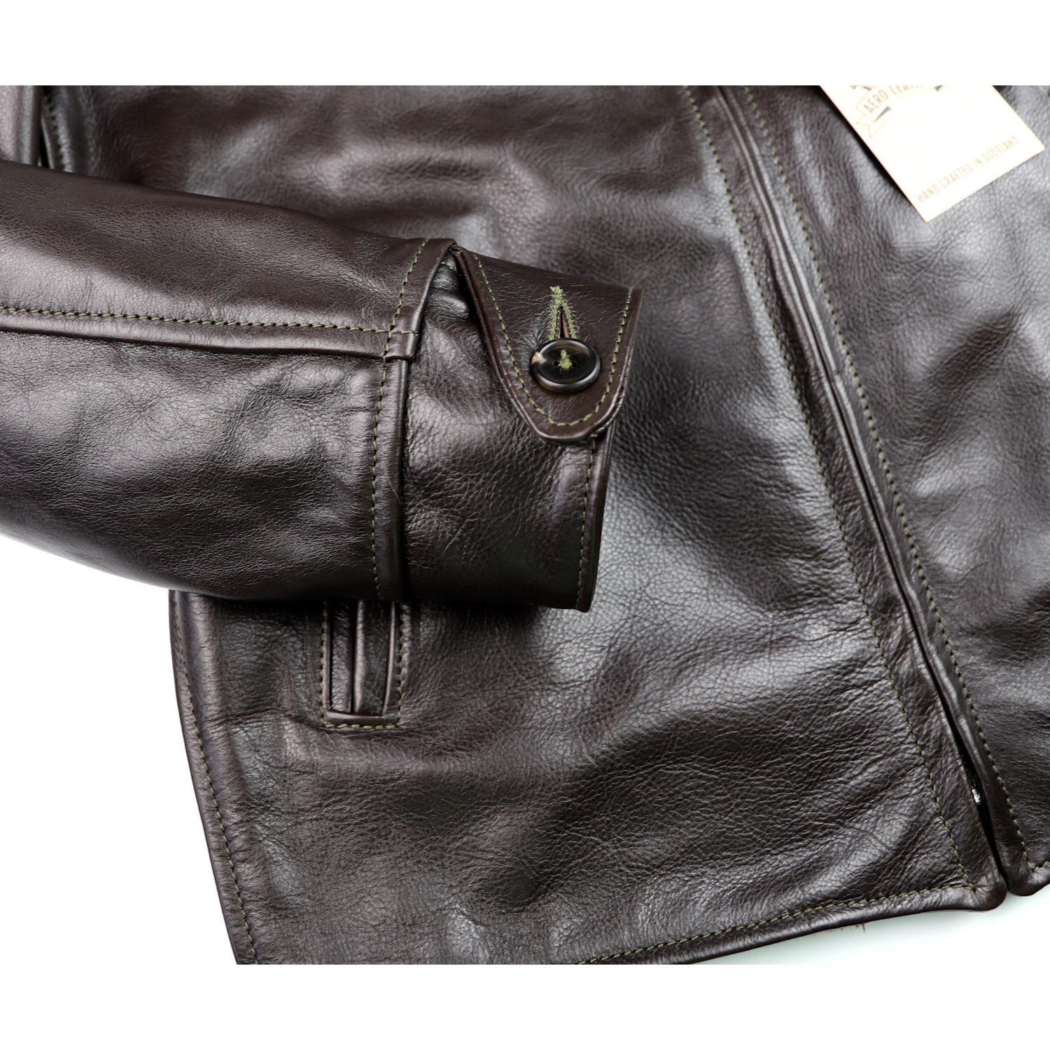 Aero 1930s Half Belt Dark Seal Vicenza R44 button cuff.jpg