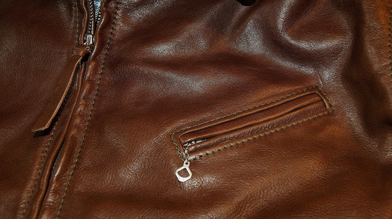 Aero 1930s Half Belt Russet Vicenza Horsehide chest pocket.jpg