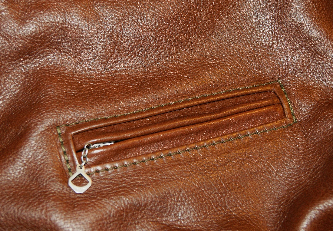 Aero 1930s Half Belt Russet Vicenza Horsehide chest pocket.jpg