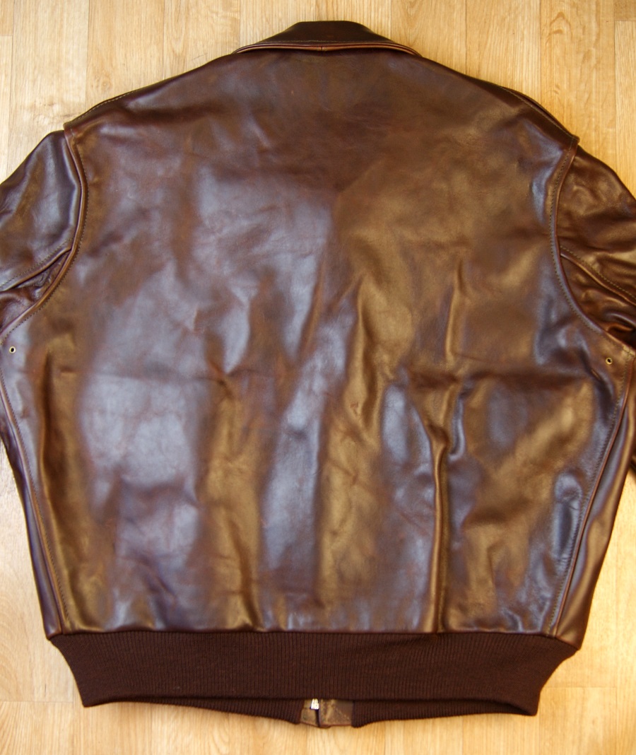 Aero 1950s Flight Jacket Brown CXL FQHH back.jpg