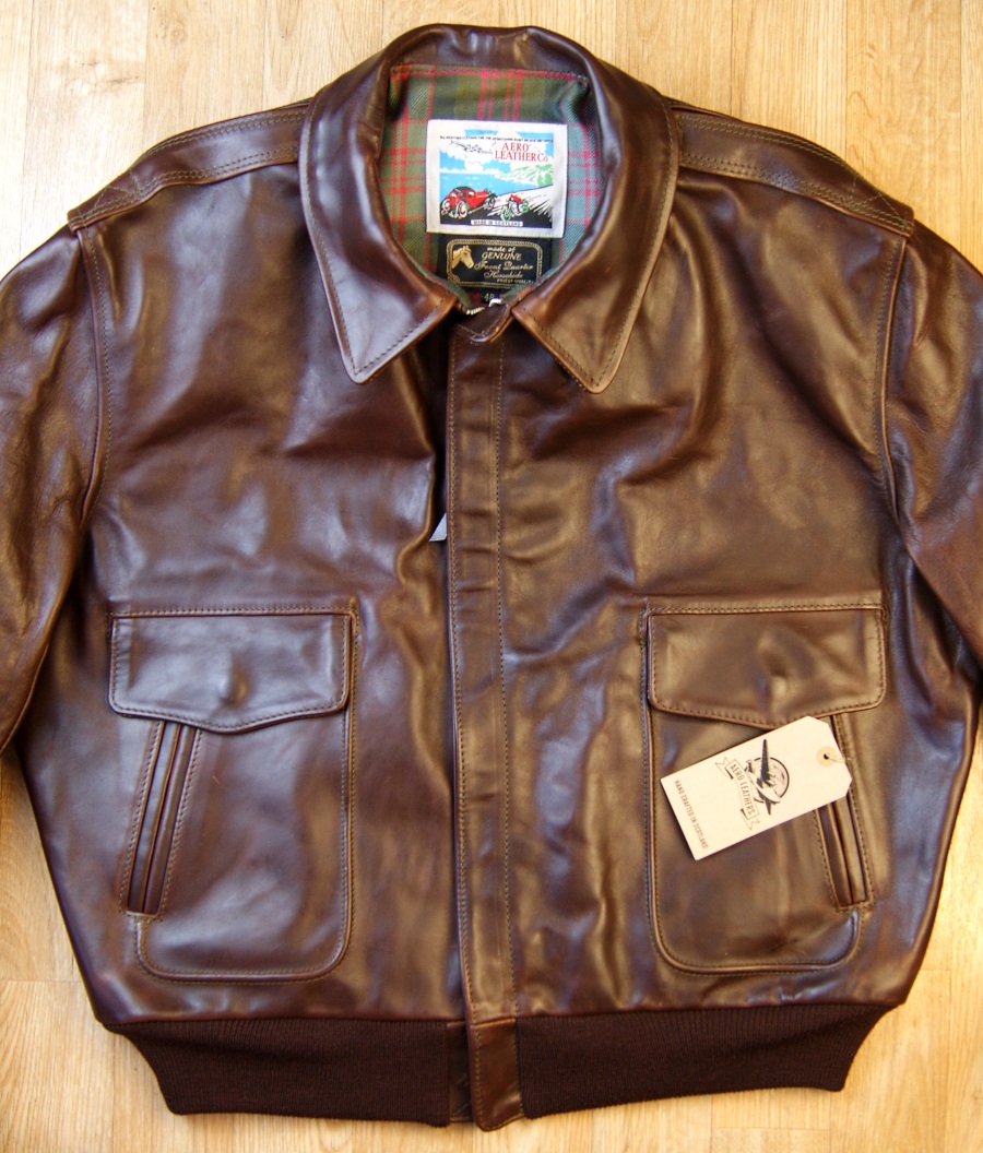 Aero 1950s Flight Jacket Brown CXL FQHH front.jpg