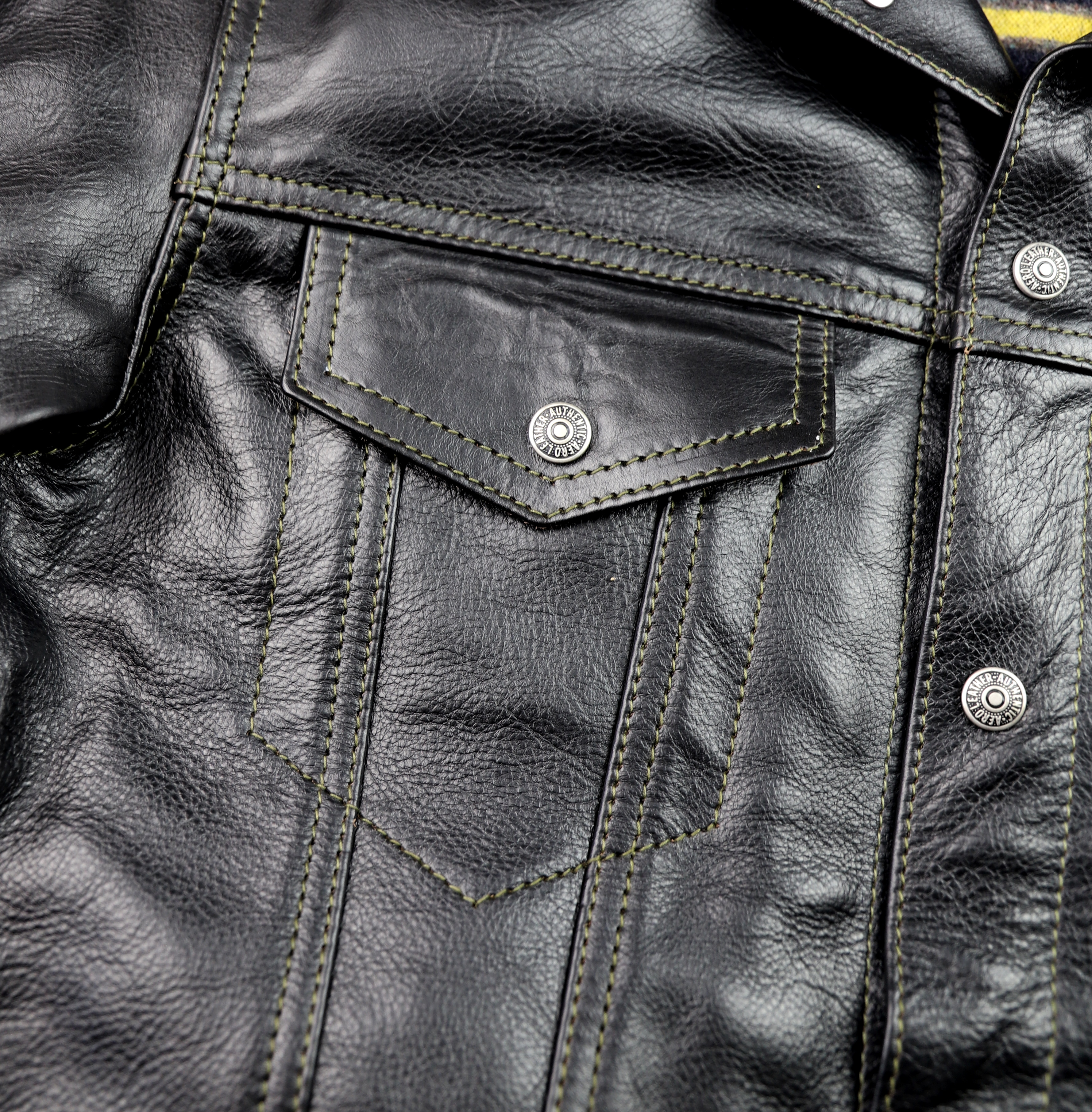 Aero 557XX Blackened Brown Vicenza Horsehide SMU chest pocket.jpg