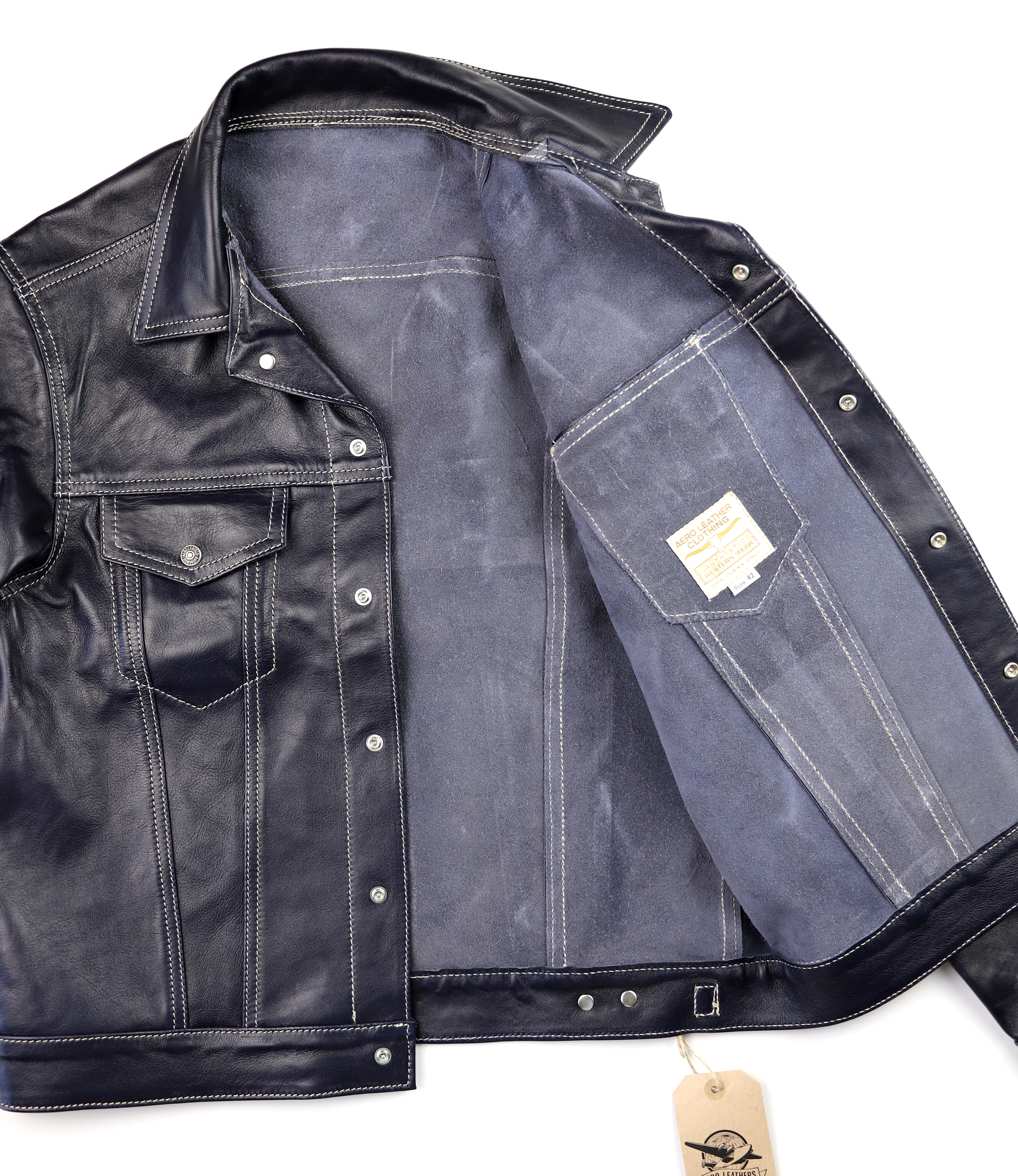 Aero 557XX Blue Vicenza Horsehide NUE open.jpg