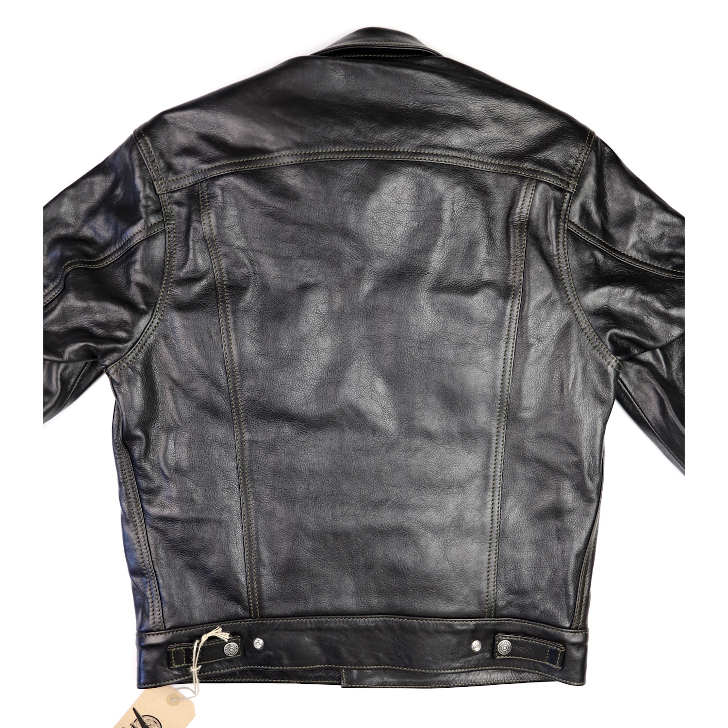 Aero 557XX Jean Jacket Blackened Brown Vicenza SB7 back IG square.jpg