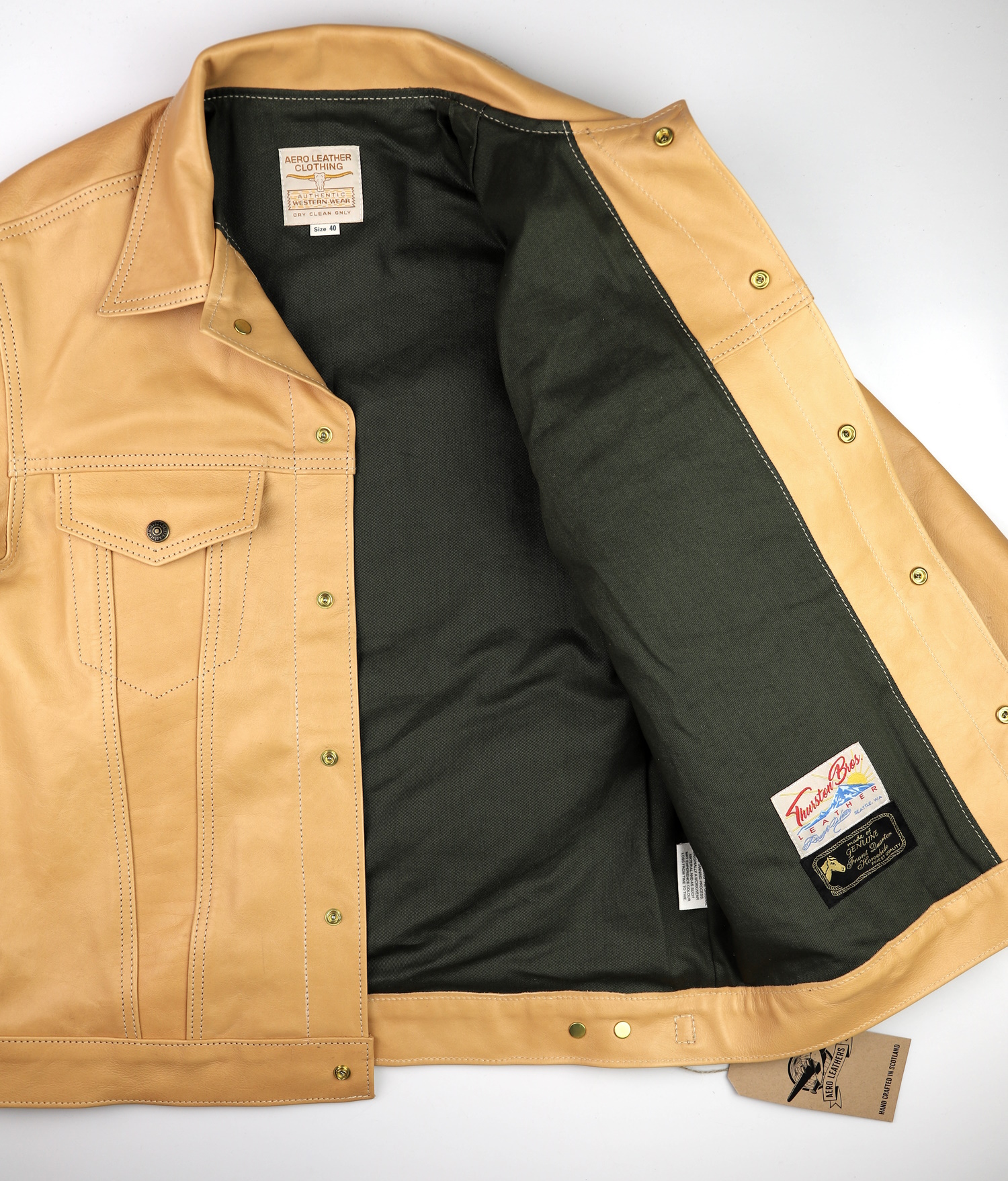 Aero 557XX Natural Vicenza RC7 olive cotton drill lining.jpg