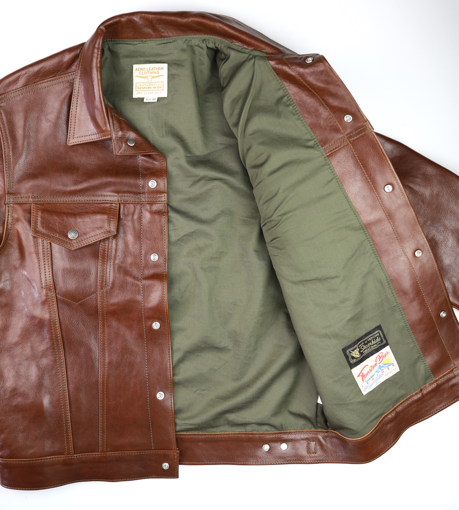 Aero 557XX Russet Badalassi Cowhide XV2 olive cotton sateen lining.jpg