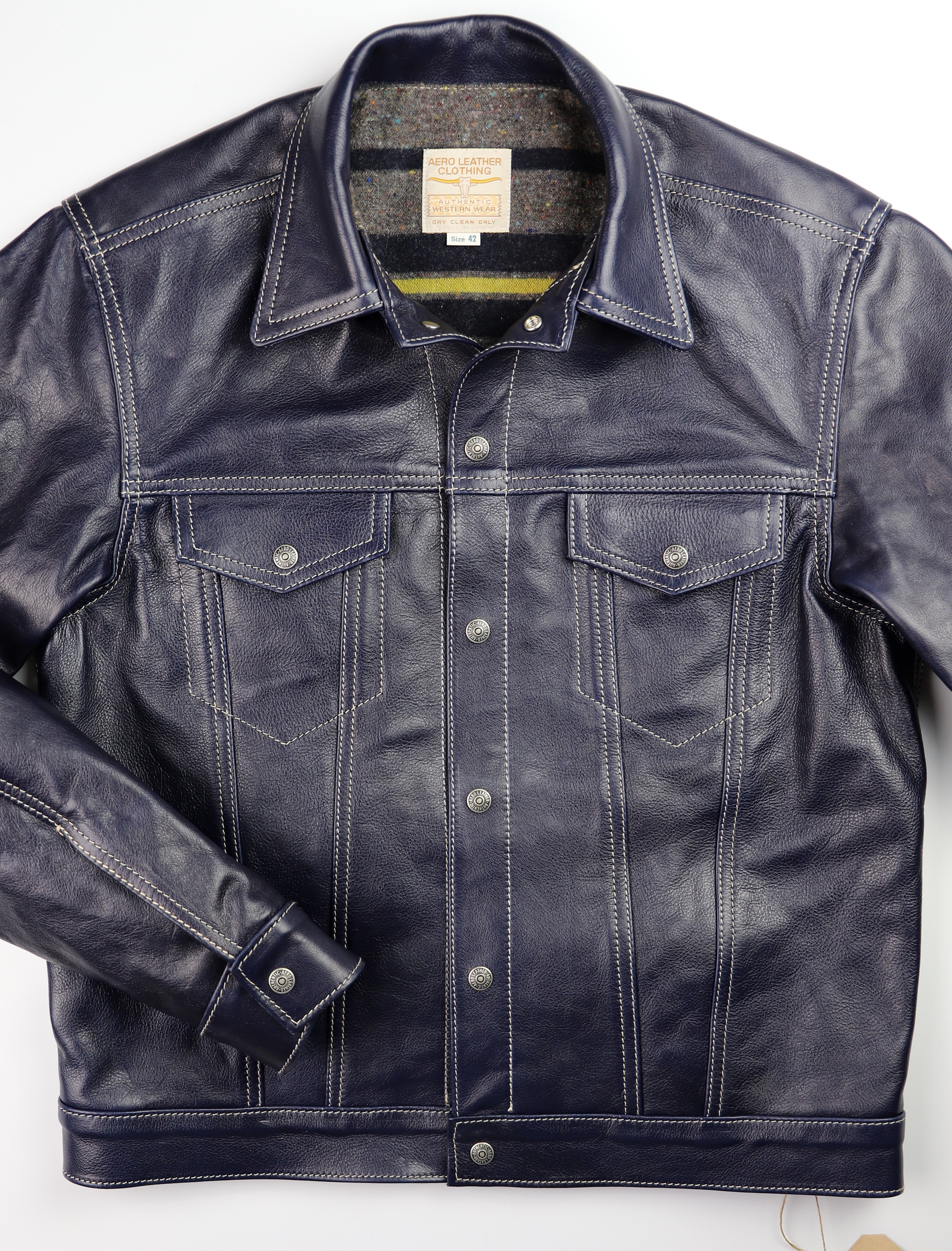 Aero 557XX Type 3 Jean Jacket Blue Vicenza Y3D front.jpg