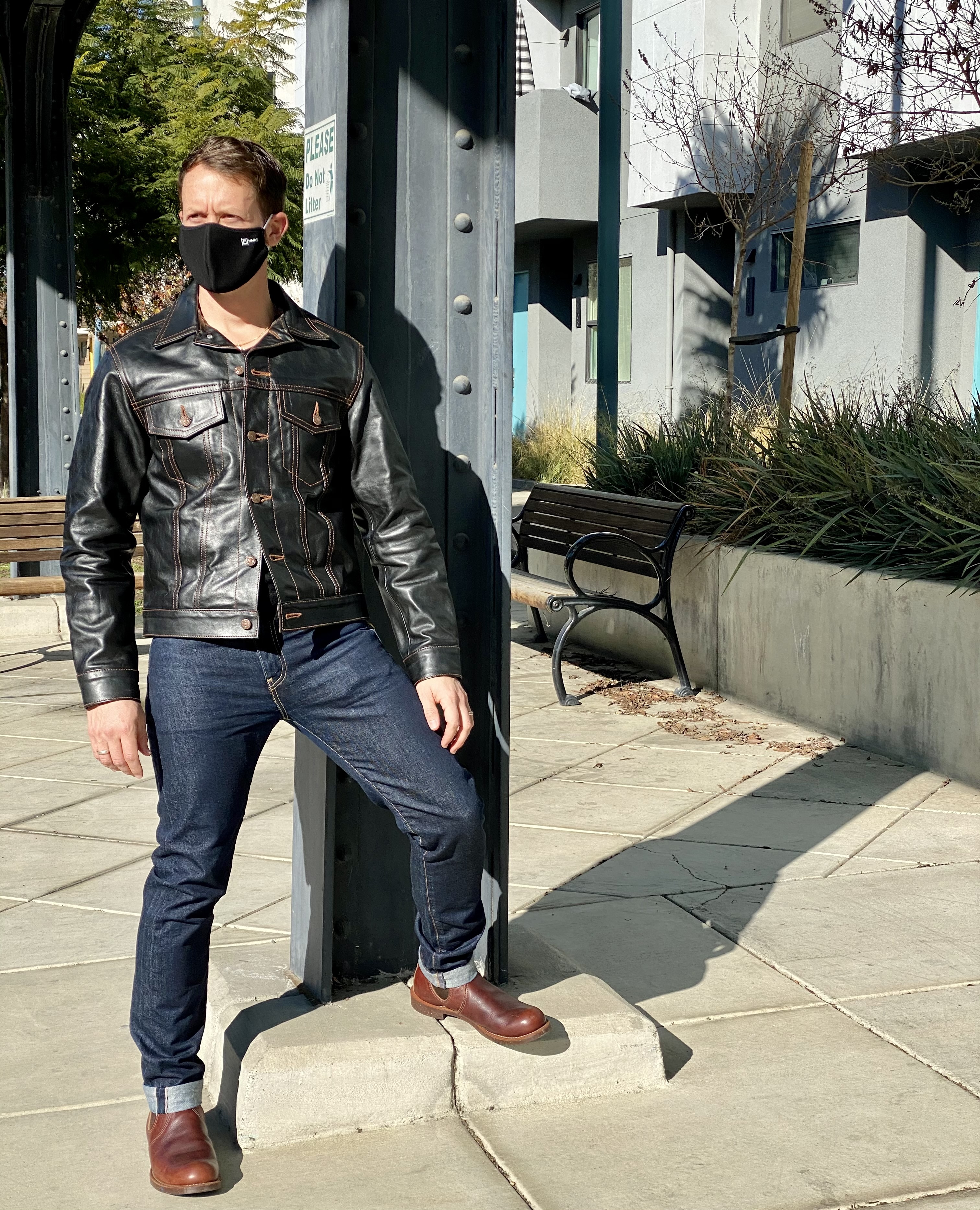 Aero 557XX Type 3 Jean Jacket customer fit photo.jpg