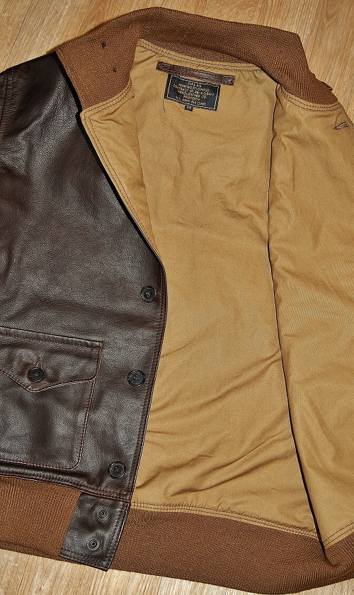 Aero A-1 Battered Brown Steerhide tan lining.jpg