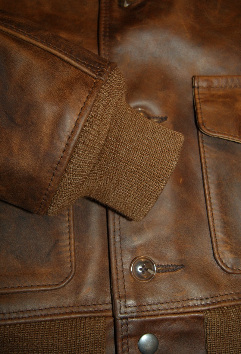 Aero A-1 Battered Tan FQHH 46 knit cuff.jpg