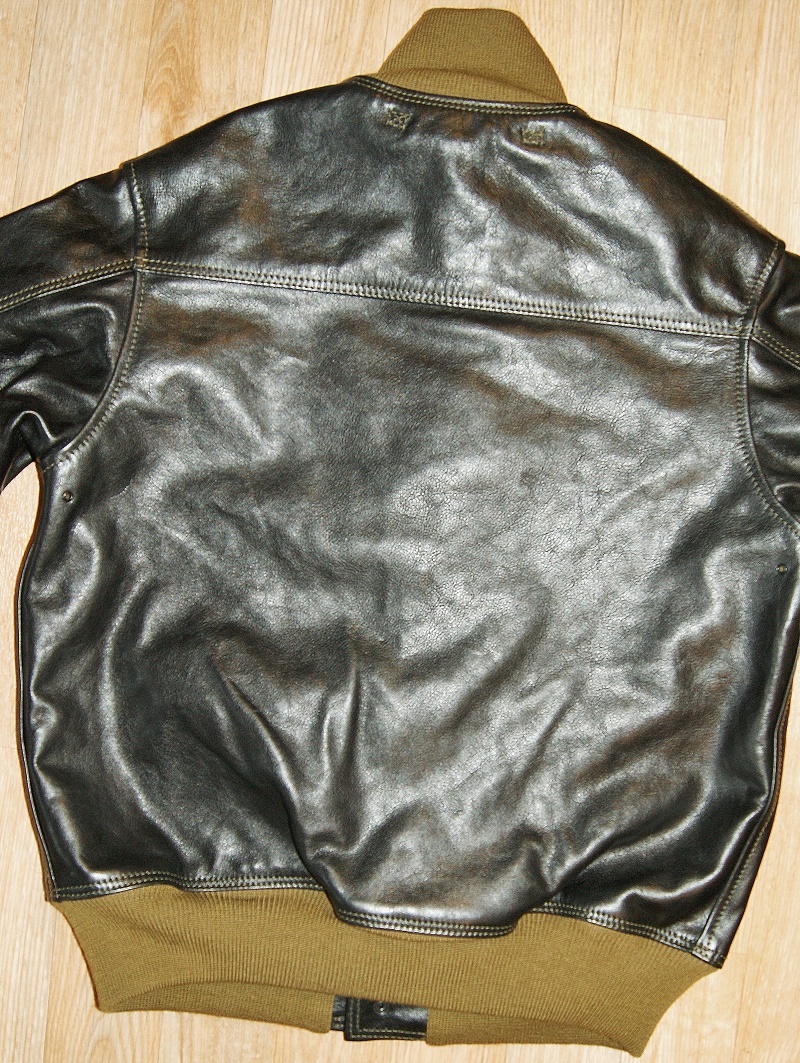 Aero A-1 Black Vicenza Horsehide back.jpg