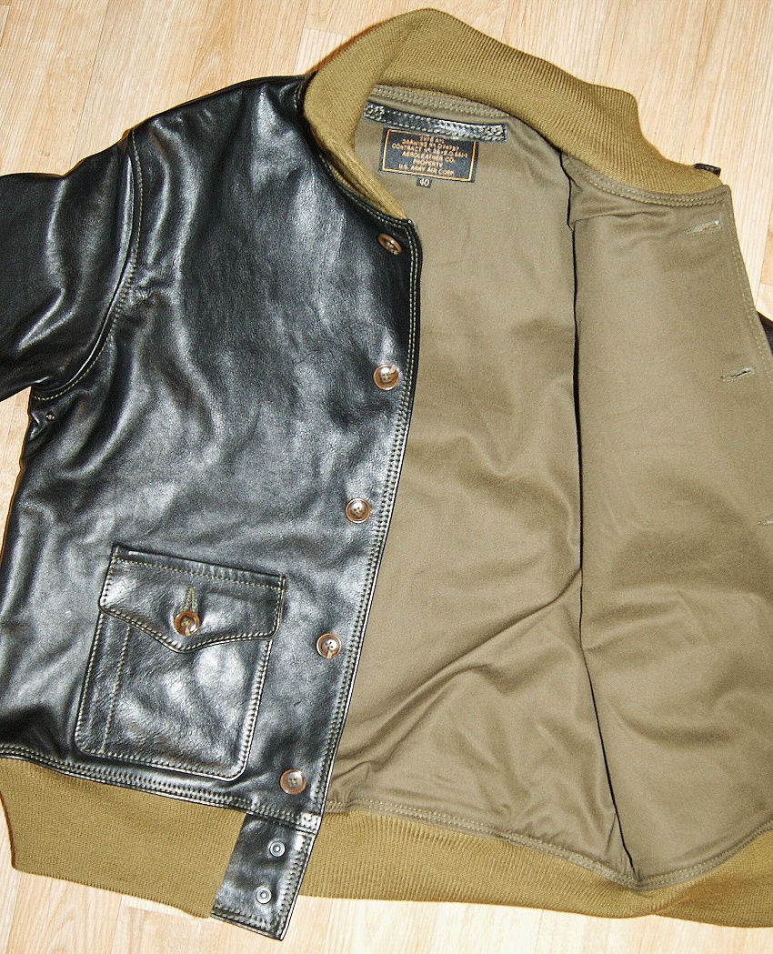 Aero A-1 Black Vicenza Horsehide open smaller.jpg