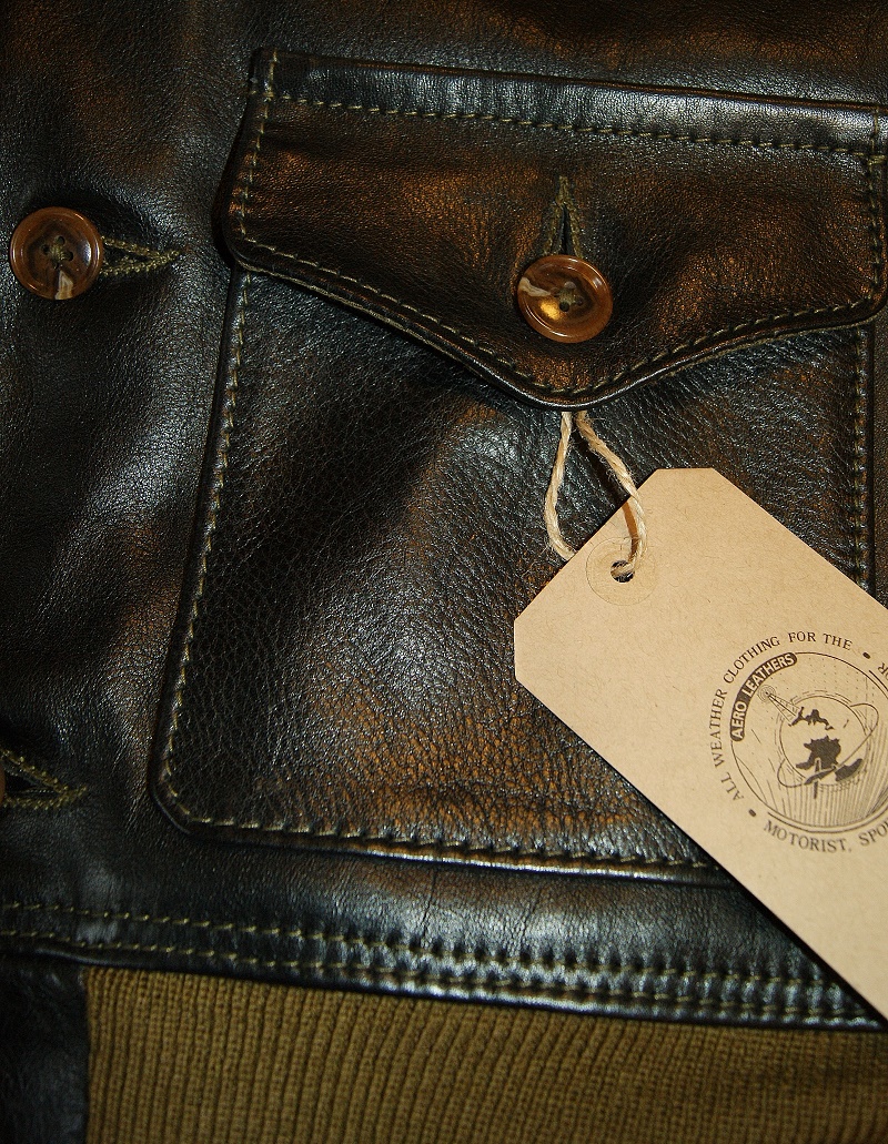 Aero A-1 Black Vicenza Horsehide patch pocket.jpg