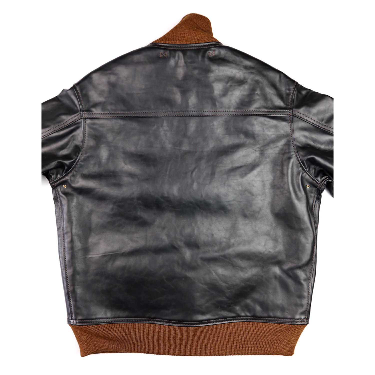 Aero A-1 Blackened Brown Vicenza Horsehide EDB6 back IG square.jpg