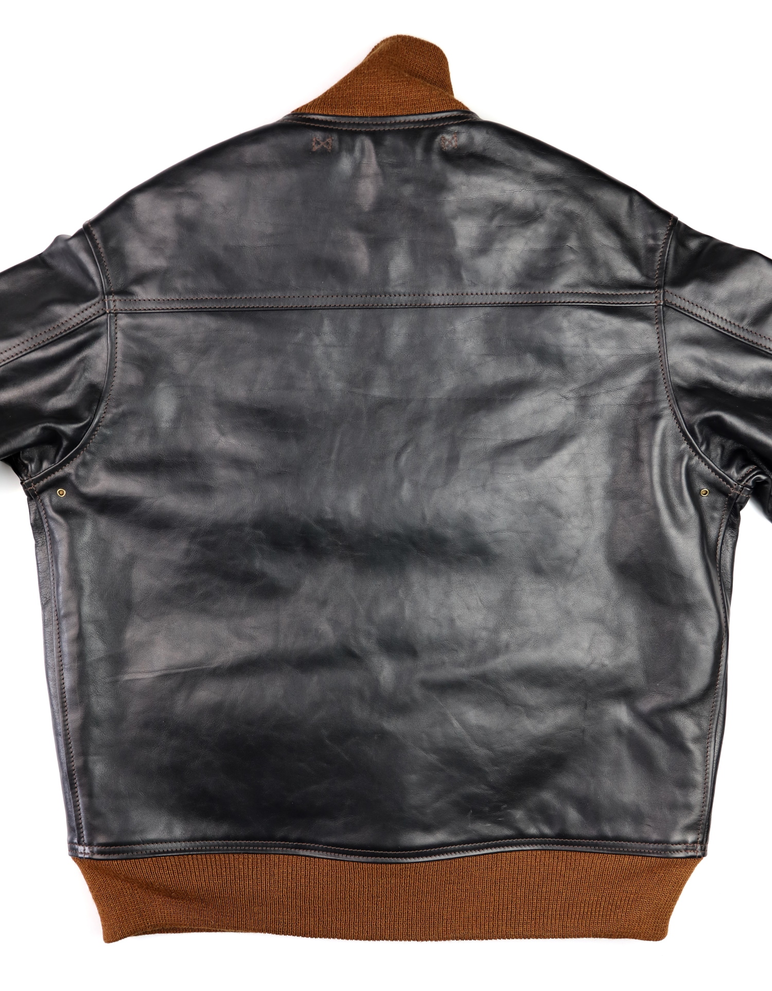 Aero A-1 Blackened Brown Vicenza Horsehide EDB6 back.jpg