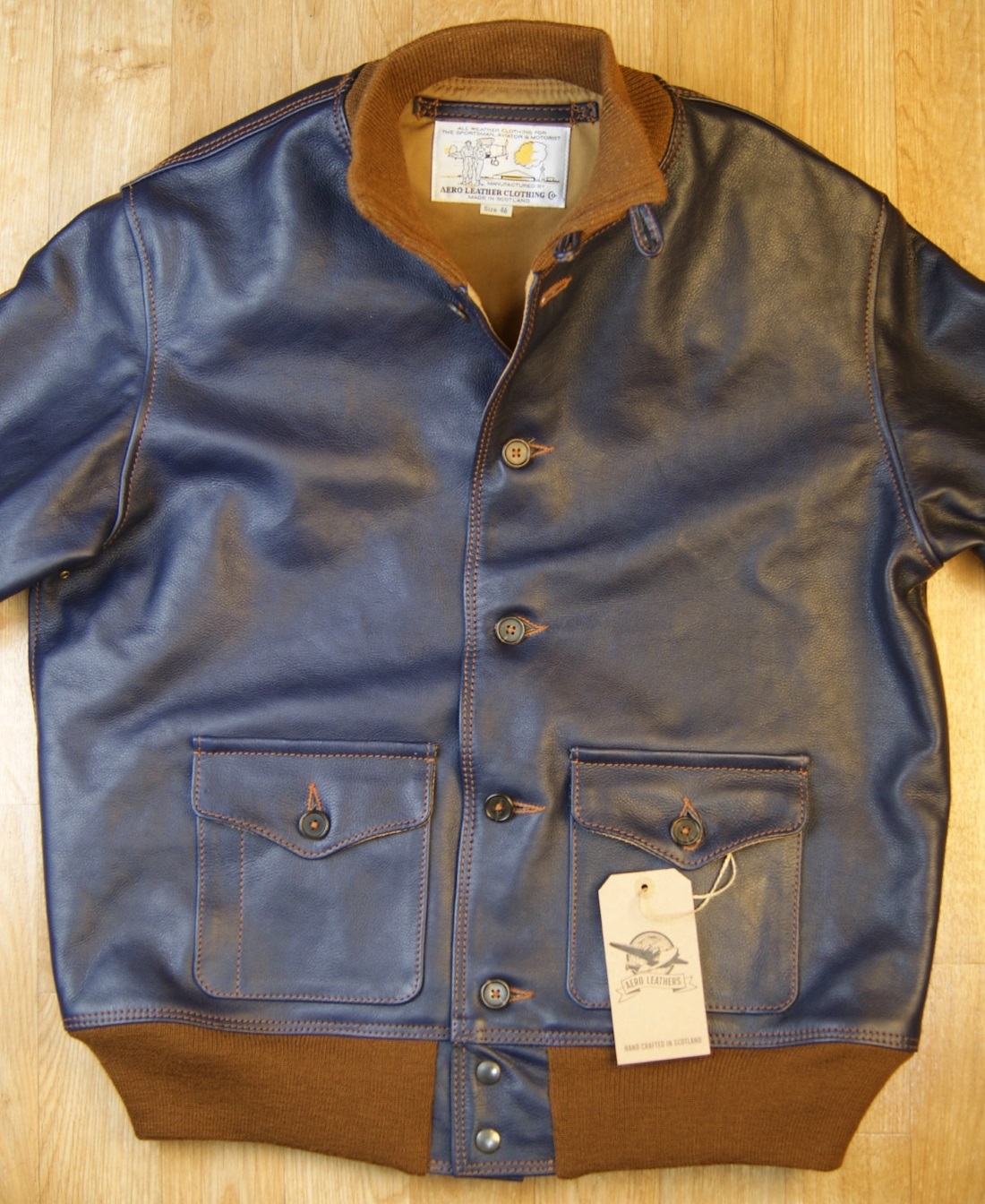 Aero A-1 Blue Vicenza Horsehide GVQ8 front.jpg