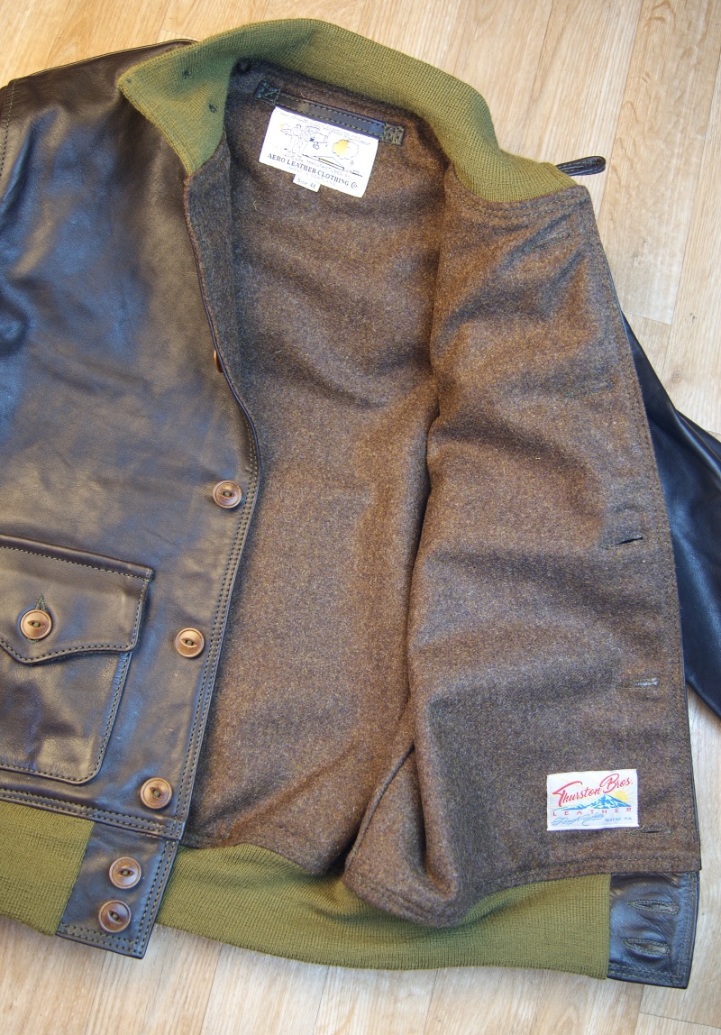 Aero A-1 Dark Seal Vicenza FW9 Brown Melton lining.jpg