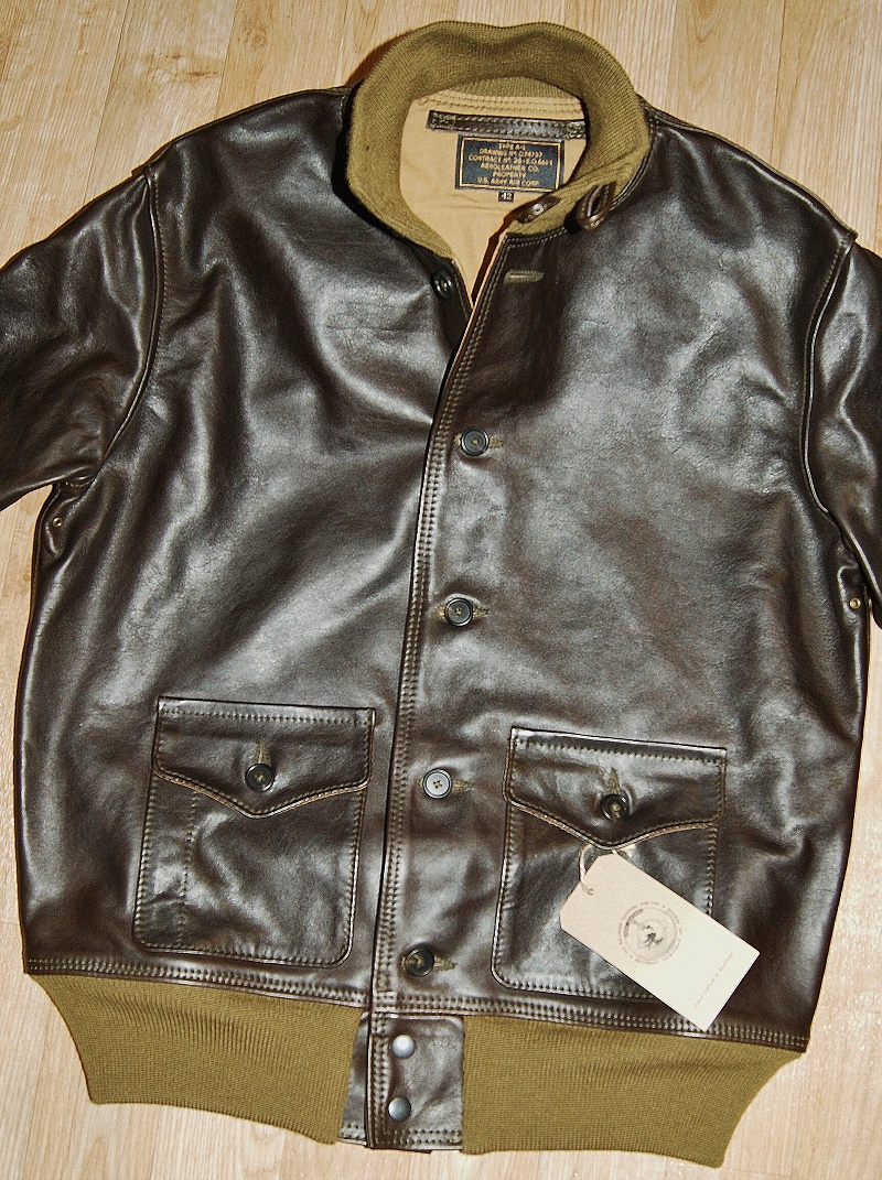 Aero A-1 Dark Seal Vicenza Horsehide front smaller.jpg