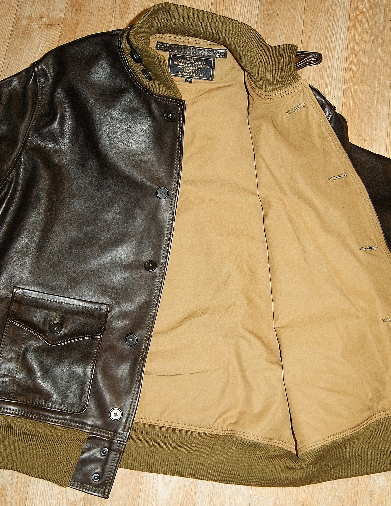 Aero A-1 Dark Seal Vicenza Horsehide lining smaller.jpg