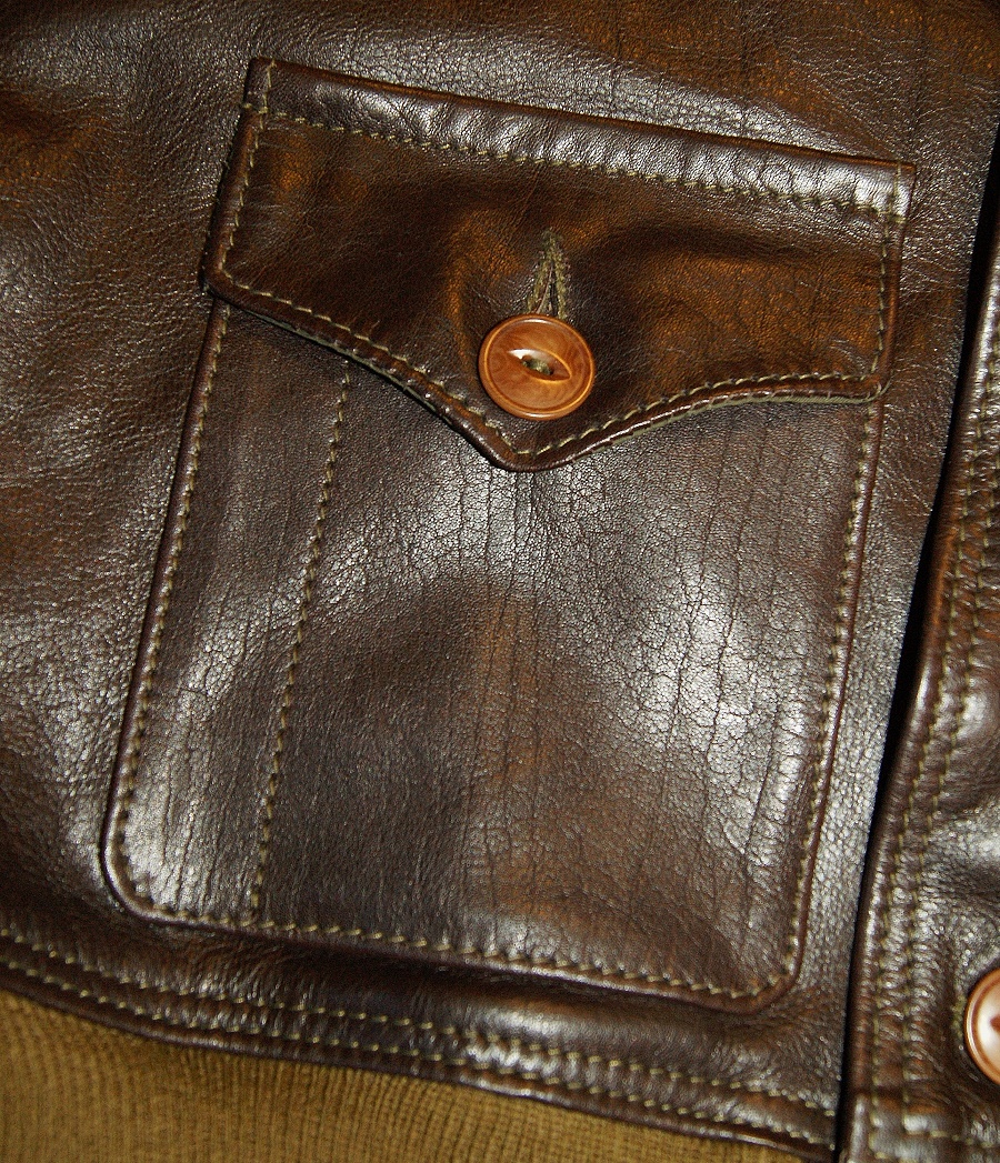 Aero A-1 Dark Seal Vicenza Horsehide patch pocket.jpg