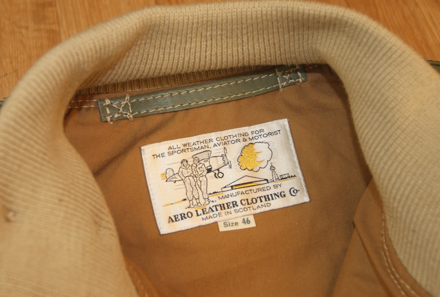 Aero A-1 Olive Vicenza Horsehide 9QC tag.jpg