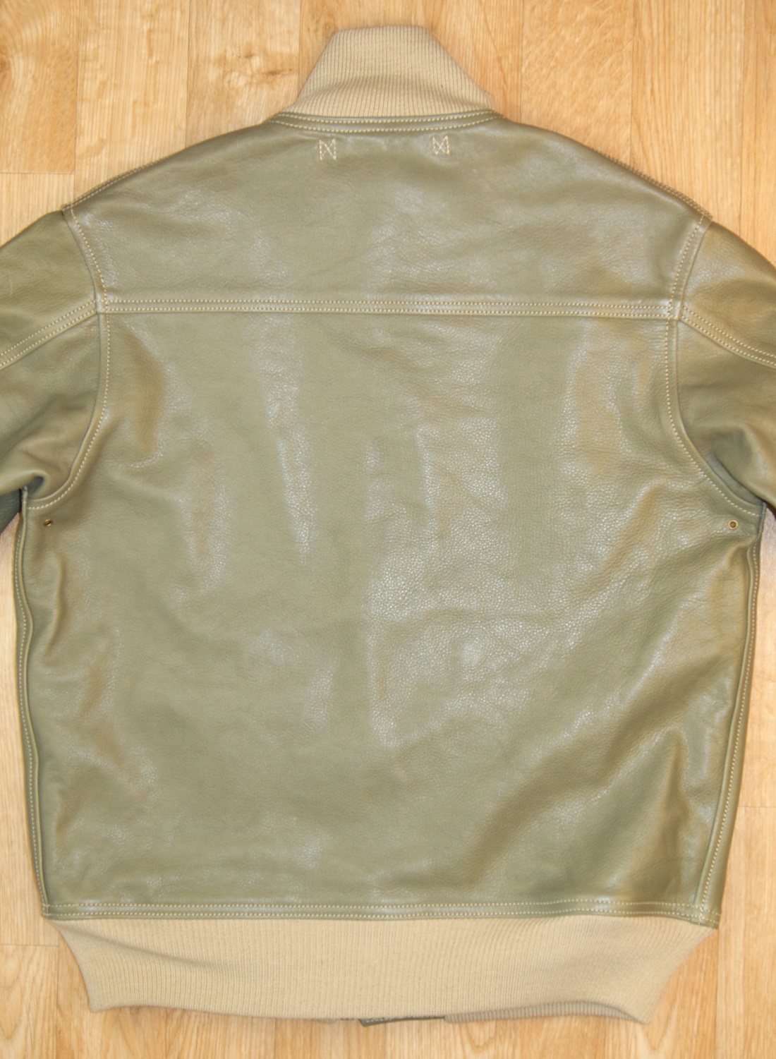 Aero A-1 Olive Vicenza Horsehide VQU back.jpg