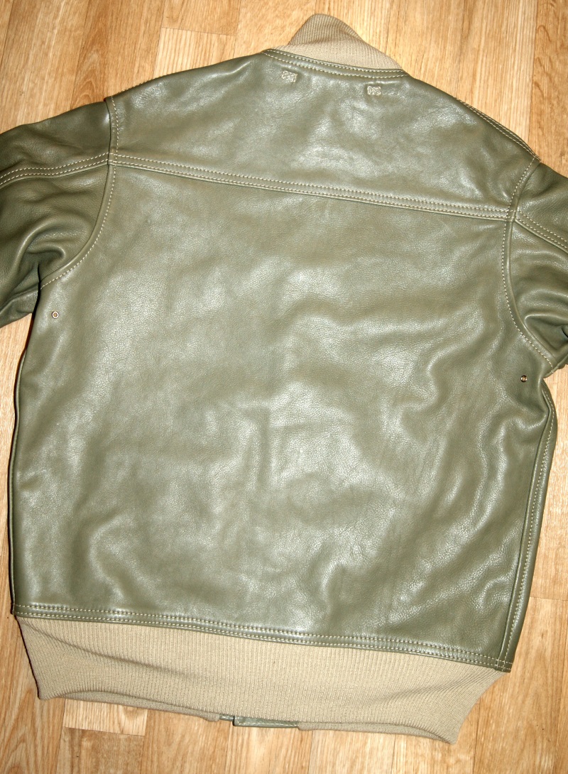 Aero A-1 Olive Vicenza Horsehide YQ9 back.jpg