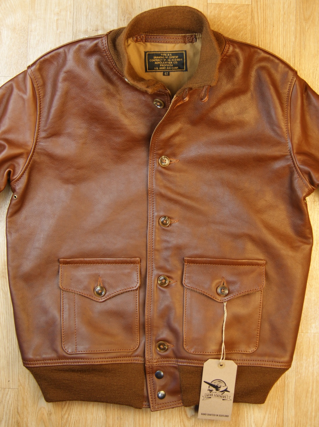 Aero A-1 Russet Vicenza Horsehide LER1 front.jpg