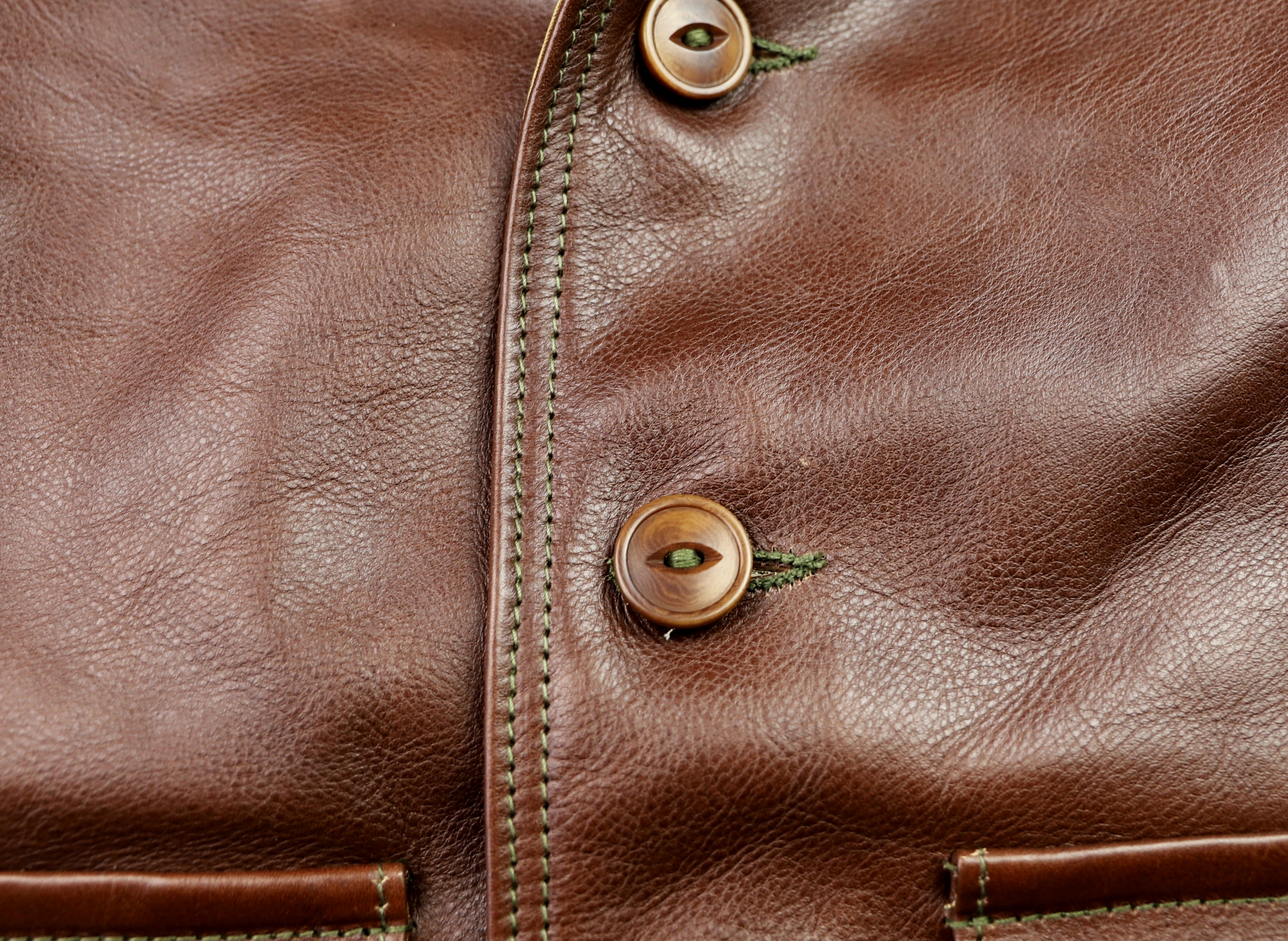 Aero A-1 Russet Vicenza Horsehide TN7 buttons.jpg