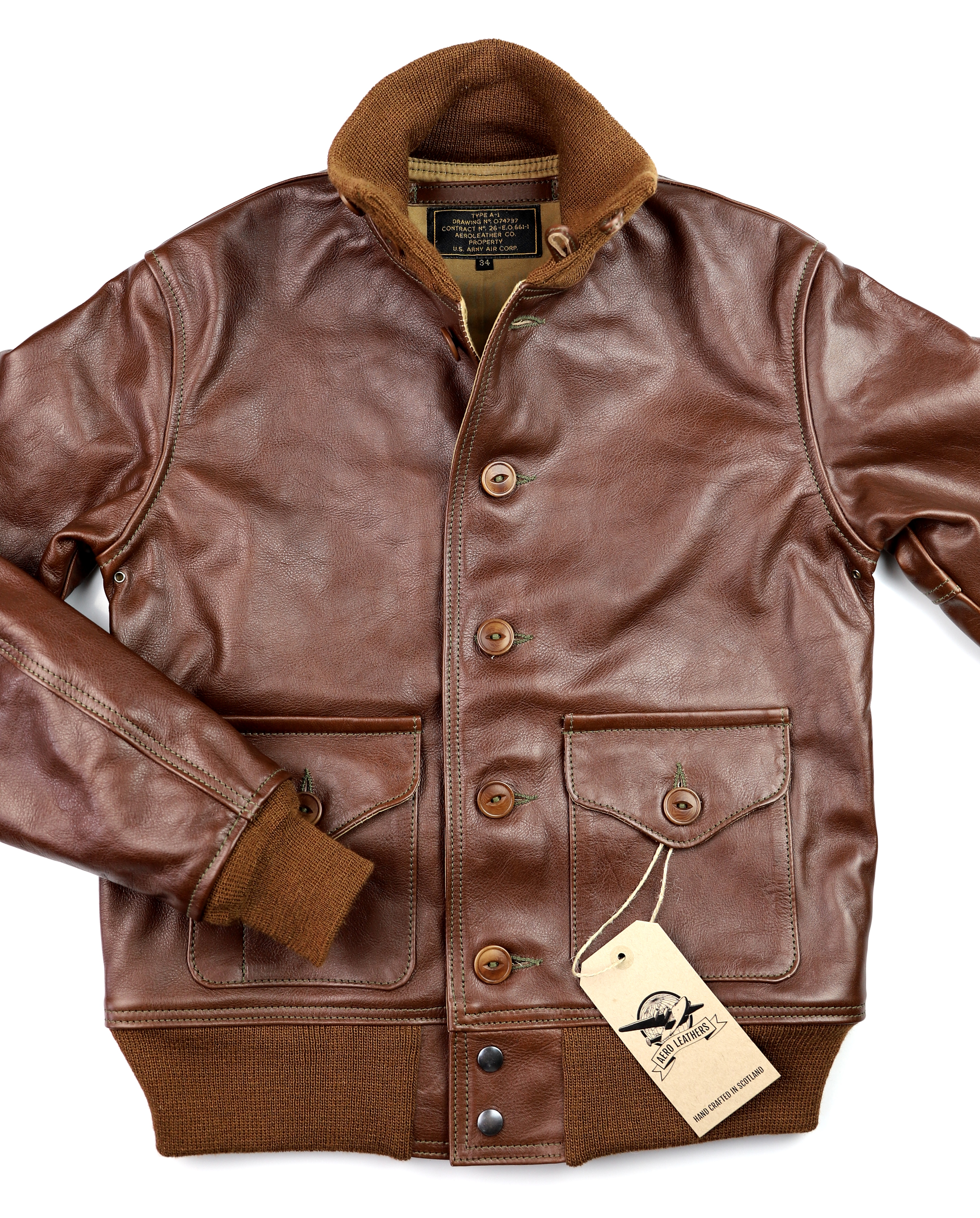 Aero A-1 Russet Vicenza Horsehide TN7 front.jpg