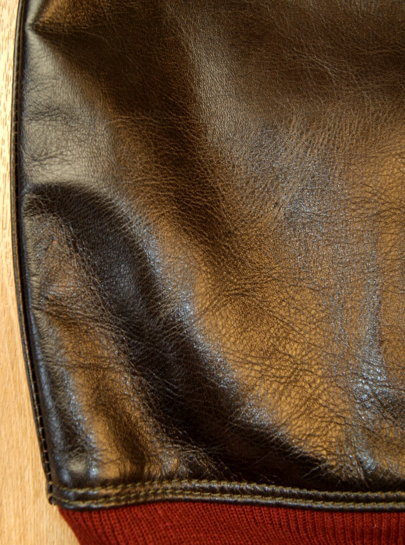 Aero A-1 Seal Jerky Horsehide back grain.jpg