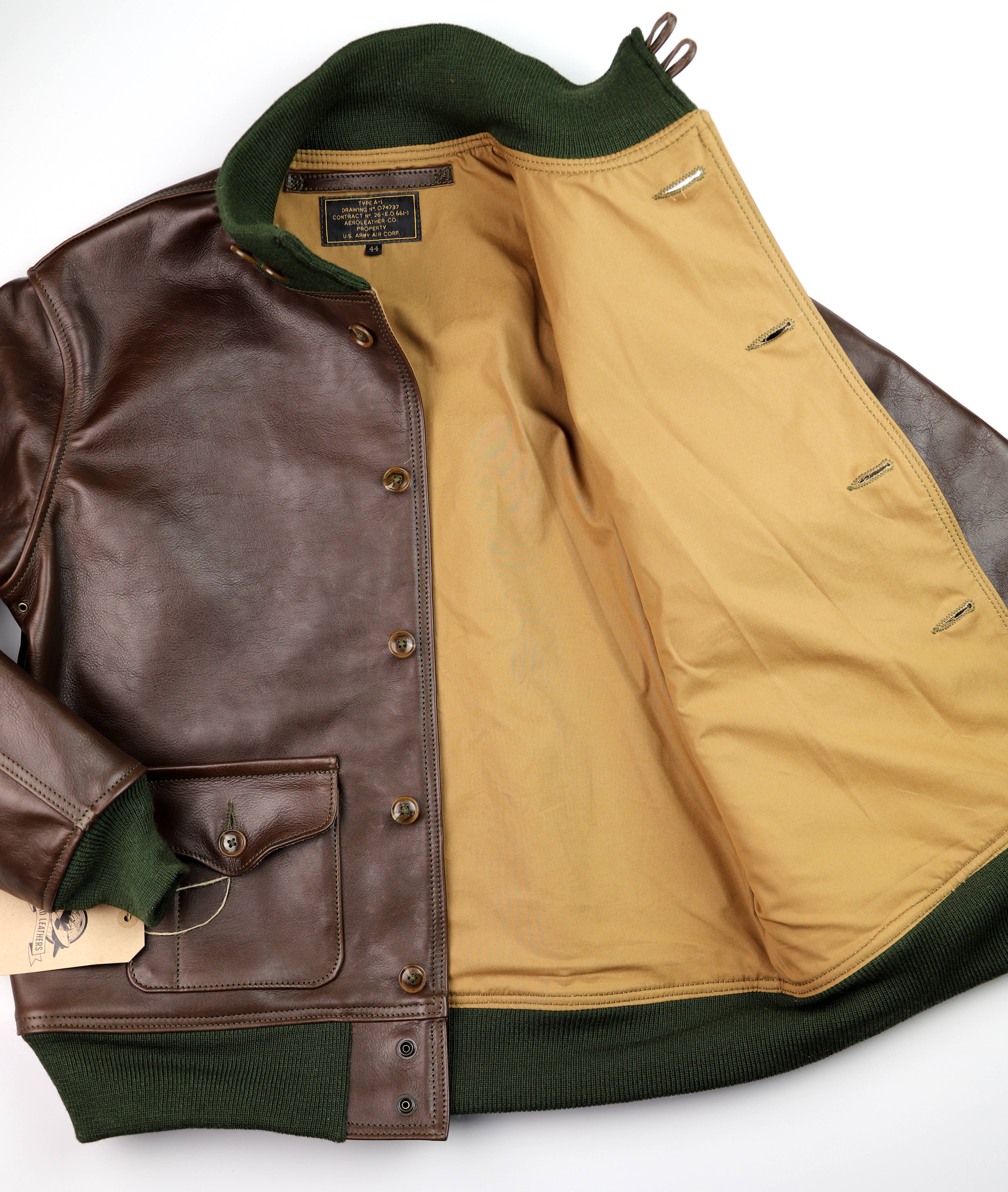 Aero A-1 Seal Vicenza Horsehide WN1 tan cotton lining.jpg