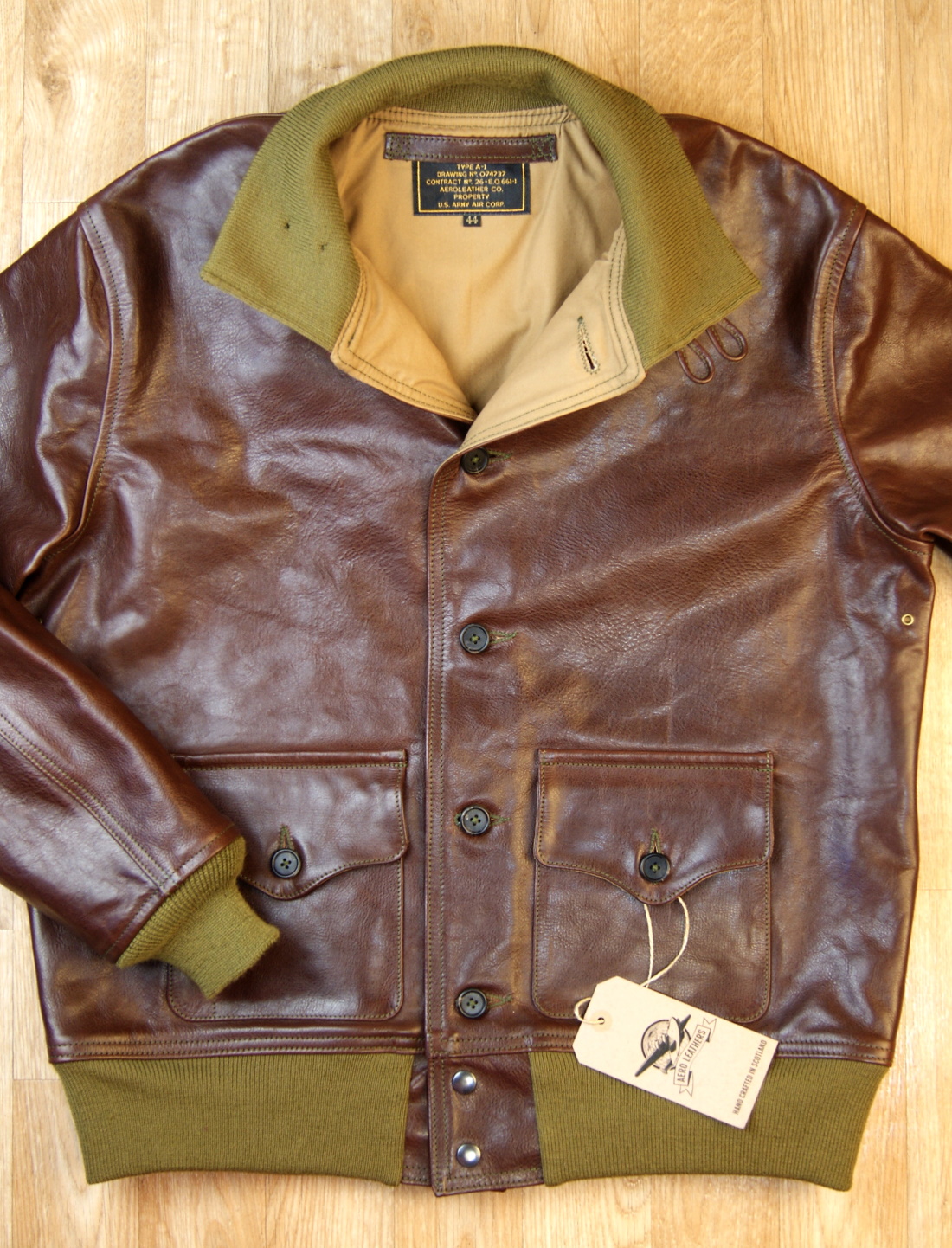 Aero A-1 Tobacco Badalassi Cowhide JUQ front.jpg