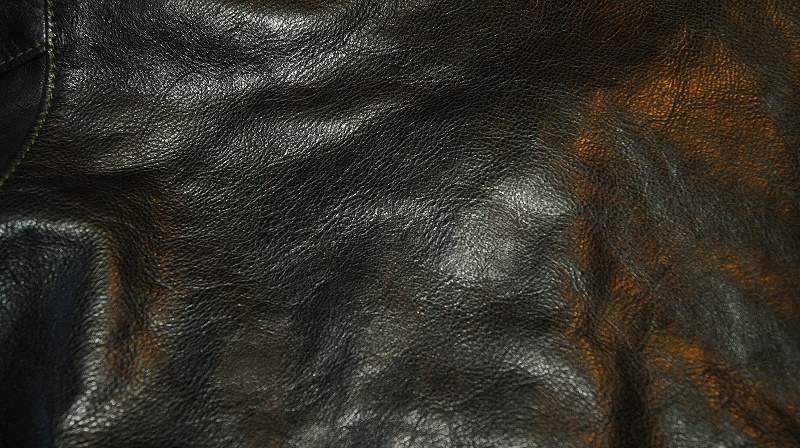 Aero A-2 15142 Black Vicenza Horsehide back grain.jpg