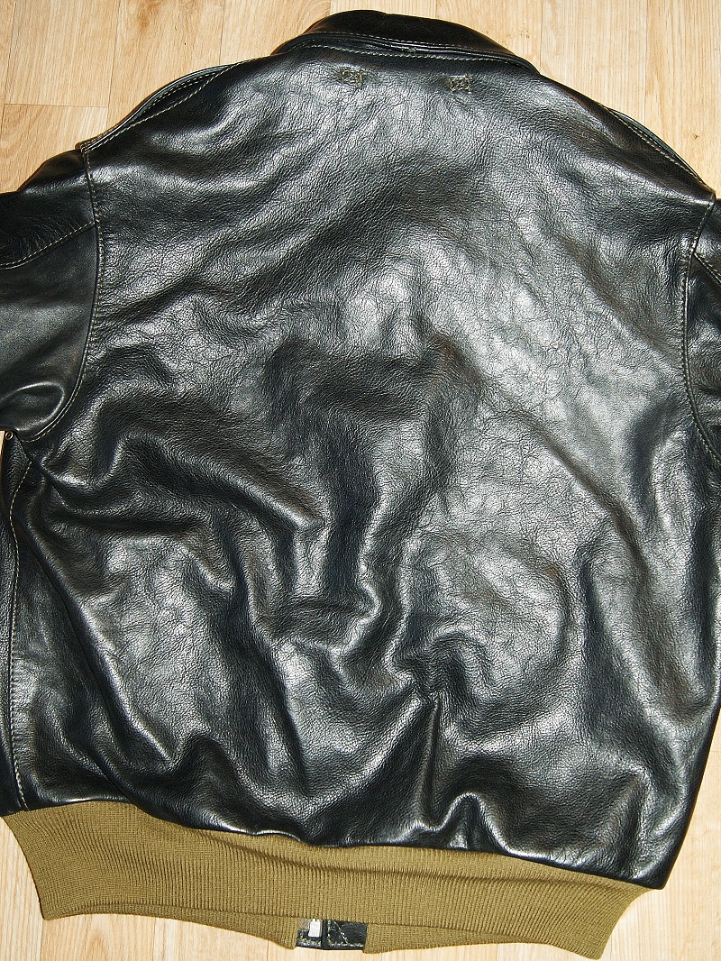 Aero A-2 15142 Black Vicenza Horsehide back.jpg