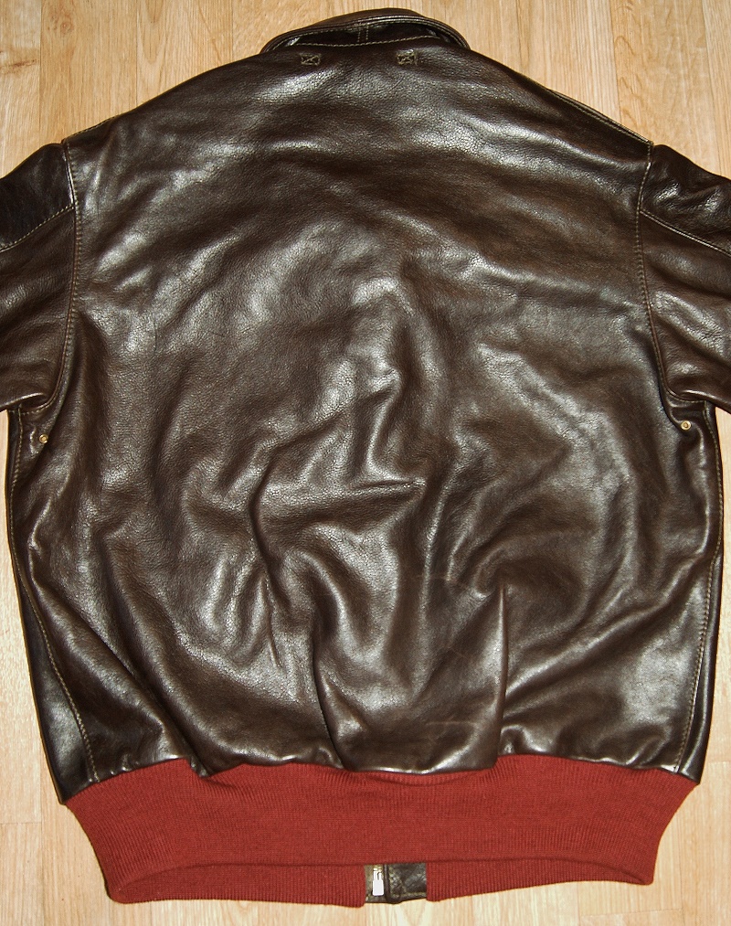 Aero A-2 15142-P Dark Seal Vicenza Horsehide back.jpg