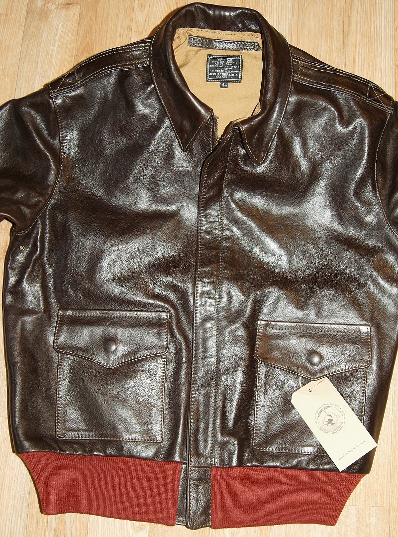 Aero A-2 15142-P Dark Seal Vicenza Horsehide front.jpg