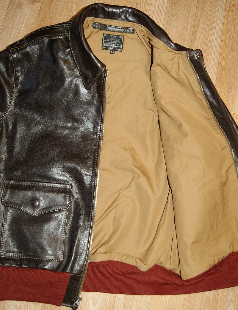 Aero A-2 15142-P Dark Seal Vicenza Horsehide lining.jpg