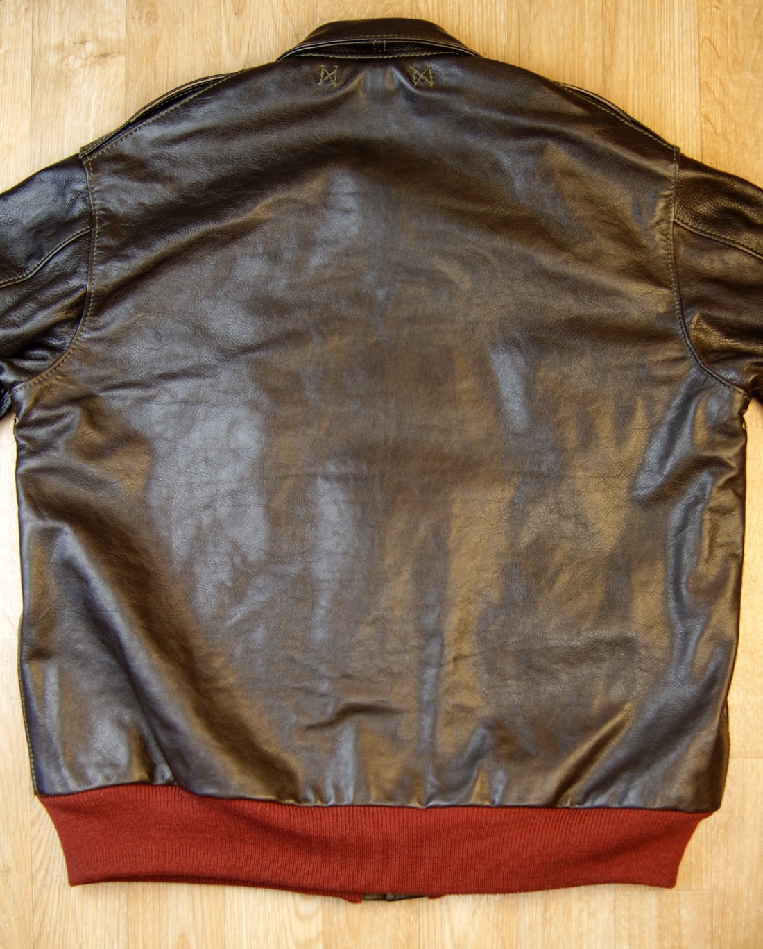 Aero A-2 18775 Dark Seal Vicenza Horsehide JA18 back.jpg