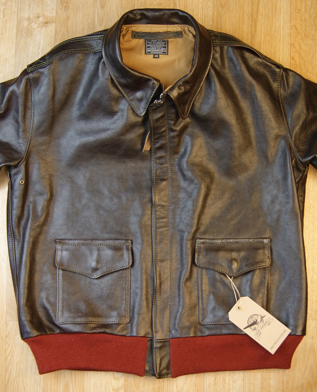 Aero A-2 18775 Dark Seal Vicenza Horsehide JA18 front.jpg