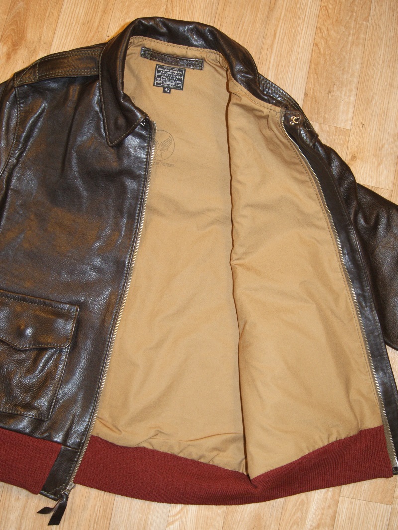 Aero A-2 18775 Dark Seal Vicenza Horsehide LD66 lining.jpg