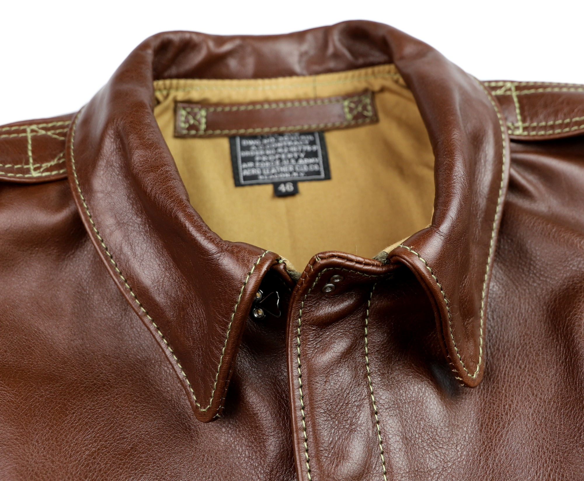 Aero A-2 18775 Russet Vicenza Horsehide SG3 collar.jpg