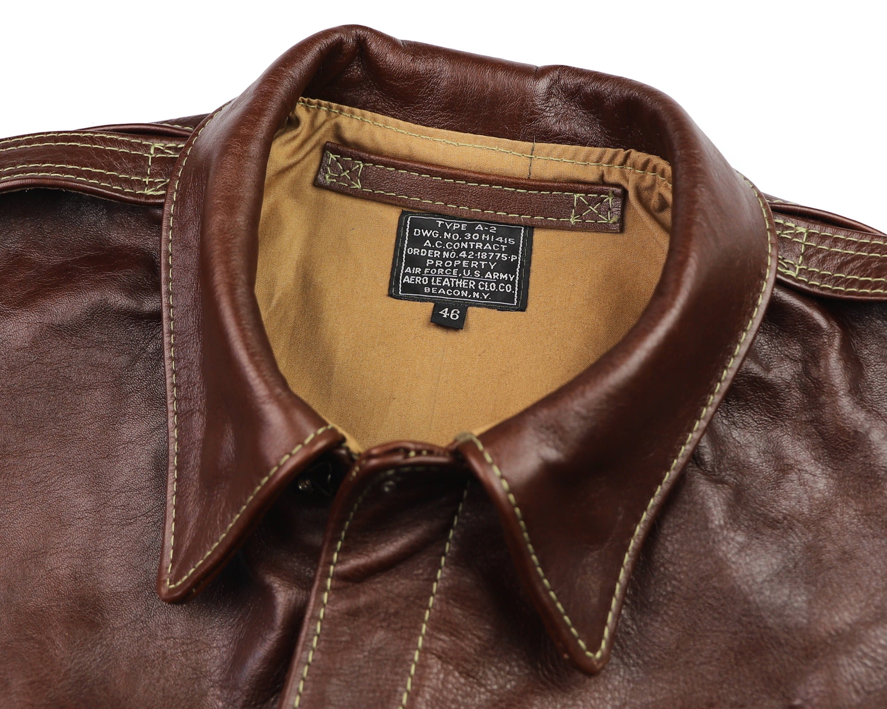 Aero A-2 18775 Russet Vicenza Horsehide VRJ collar.jpg