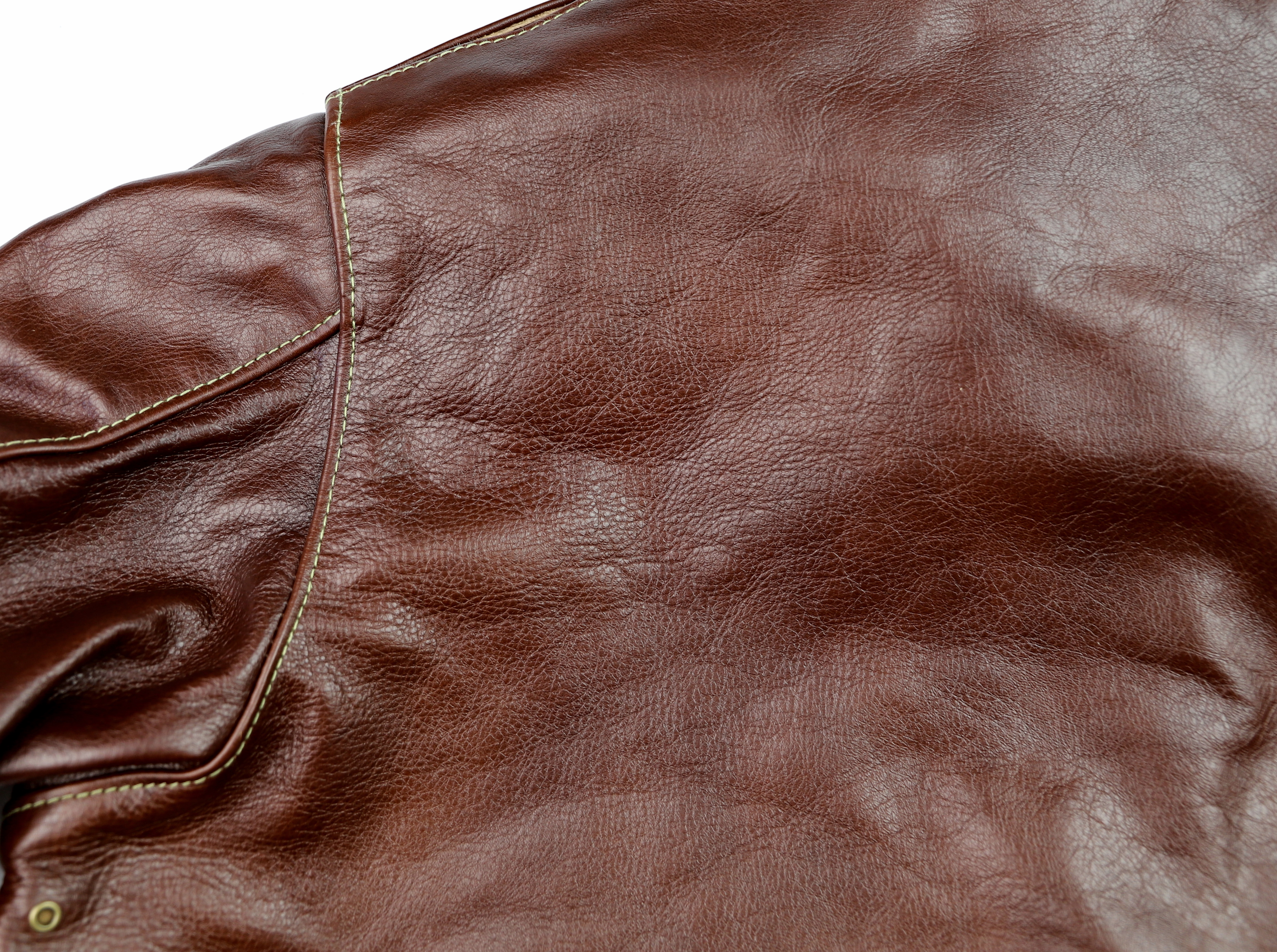 Aero A-2 18775 Russet Vicenza Horsehide VRJ upper back grain.jpg