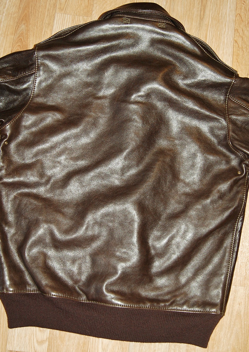 Aero A-2 38-1711 Dark Seal Vicenza Horsehide back.jpg