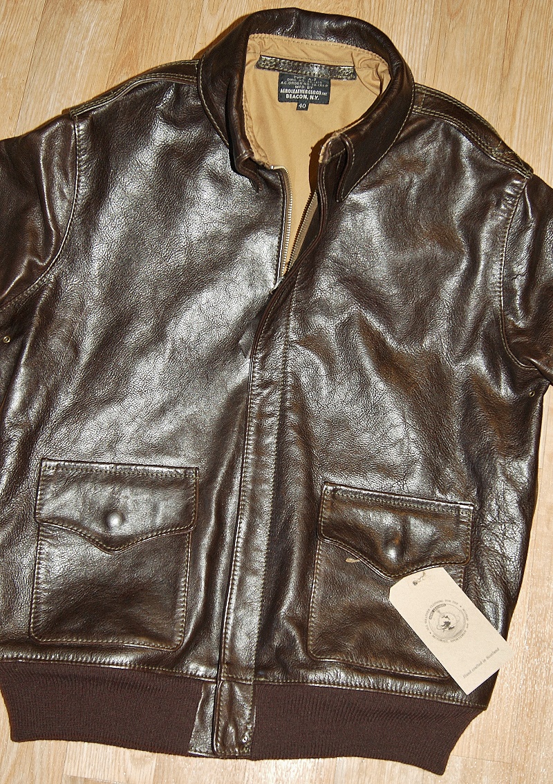 Aero A-2 38-1711 Dark Seal Vicenza Horsehide front.jpg