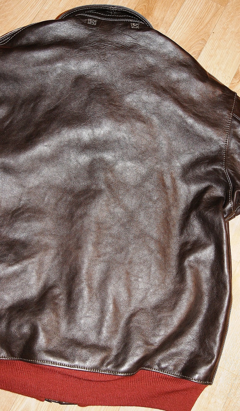 Aero A-2 38 Contract Dark Seal Vicenza Horsehide back smaller.jpg